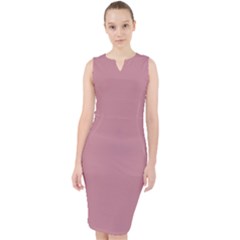 Lipstick Pink	 - 	midi Bodycon Dress by ColorfulDresses