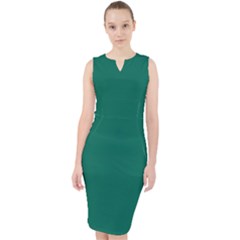 Bottle Green	 - 	midi Bodycon Dress by ColorfulDresses