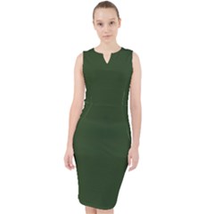 Dark Forest Green	 - 	midi Bodycon Dress