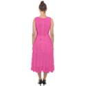 Brilliant Rose Pink	 - 	Midi Tie-Back Chiffon Dress View2