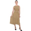 Desert Brown	 - 	Midi Tie-Back Chiffon Dress View1