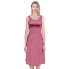 Cinnamon Satin Pink	 - 	Midi Sleeveless Dress