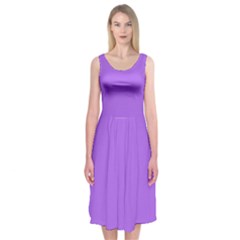 Orchid Purple	 - 	midi Sleeveless Dress by ColorfulDresses