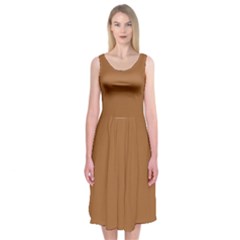 Two Penny Brown	 - 	midi Sleeveless Dress by ColorfulDresses