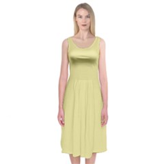 Yellow Iris	 - 	midi Sleeveless Dress by ColorfulDresses