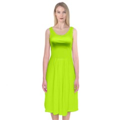 Bitter Lime	 - 	midi Sleeveless Dress by ColorfulDresses