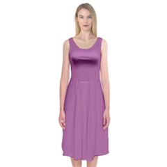 Radient Orchid	 - 	midi Sleeveless Dress by ColorfulDresses