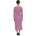 Cashmere Rose Pink	 - 	Quarter Sleeve Midi Bodycon Dress View2