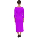 Psychedelic Purple	 - 	Quarter Sleeve Midi Bodycon Dress View2