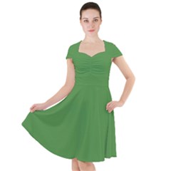 May Green	 - 	cap Sleeve Midi Dress by ColorfulDresses