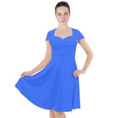 Ribbon Blue	 - 	cap Sleeve Midi Dress