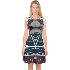 Sigaamoda Capsleeve Midi Dress