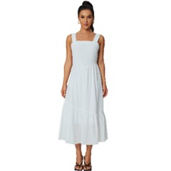 Alice Blue	 - 	square Neckline Tiered Midi Dress by ColorfulDresses