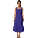 Picotee Blue	 - 	Square Neckline Tiered Midi Dress View1