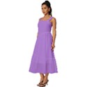 Floral Purple	 - 	Square Neckline Tiered Midi Dress View2