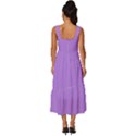 Floral Purple	 - 	Square Neckline Tiered Midi Dress View4