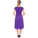 Rebecca Purple	 - 	Cap Sleeve Front Wrap Midi Dress View2