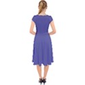 Blue Iris	 - 	Cap Sleeve Front Wrap Midi Dress View2