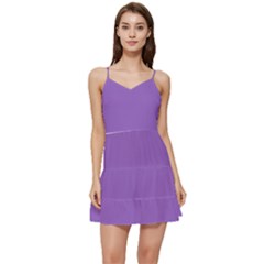 Iris Purple	 - 	short Frill Dress by ColorfulDresses