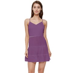 Sparkling Grape Purple	 - 	short Frill Dress by ColorfulDresses