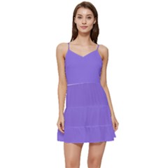 Sweet Crocus Purple	 - 	short Frill Dress by ColorfulDresses