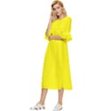 Cadmium Yellow	 - 	Double Cuff Midi Dress View2