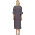 Dark Liver Grey	 - 	Double Cuff Midi Dress View4