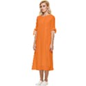 Pumpkin Orange	 - 	Bow Sleeve Chiffon Midi Dress View2