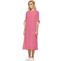 Rouge Pink	 - 	Bow Sleeve Chiffon Midi Dress View2