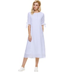 Soft Lavender Purple	 - 	bow Sleeve Chiffon Midi Dress by ColorfulDresses