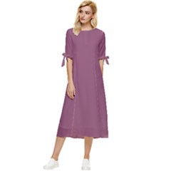 Twilight Lavender Purple	 - 	bow Sleeve Chiffon Midi Dress by ColorfulDresses