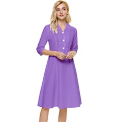 Iris Purple	 - 	classy Knee Length Dress by ColorfulDresses