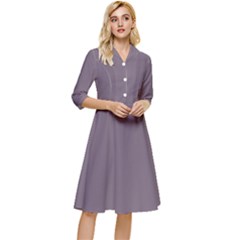 Old Lavender Purple	 - 	classy Knee Length Dress by ColorfulDresses