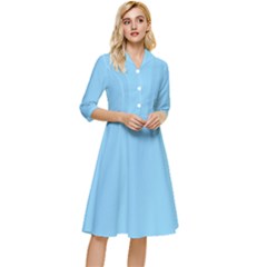 Baby Blue	 - 	Classy Knee Length Dress