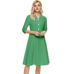 Clover Green	 - 	classy Knee Length Dress by ColorfulDresses