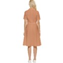 Raw Sienna Orange	 - 	Button Top Knee Length Dress View2