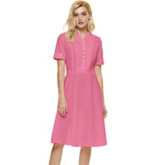 Pink Lemonade	 - 	button Top Knee Length Dress by ColorfulDresses