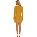 Gamboge Orange	 - 	Long Sleeve Deep V Mini Dress View4