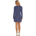 Independance Blue	 - 	Long Sleeve Deep V Mini Dress View4