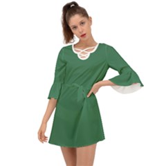 Amazon Green	 - 	criss Cross Mini Dress by ColorfulDresses