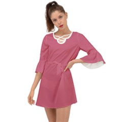 Cinnamon Satin Pink	 - 	Criss Cross Mini Dress