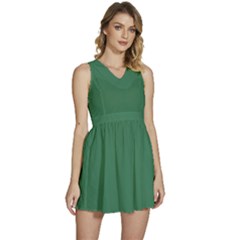 Amazon Green	 - 	sleeveless High Waist Mini Dress by ColorfulDresses