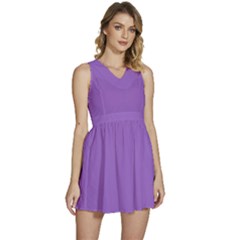 Iris Purple	 - 	sleeveless High Waist Mini Dress by ColorfulDresses