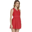 Amaranth Red	 - 	Sleeveless High Waist Mini Dress View3