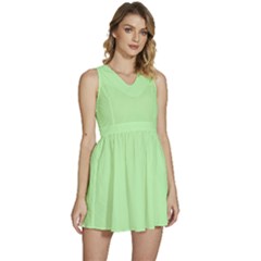 Light Jade	 - 	sleeveless High Waist Mini Dress