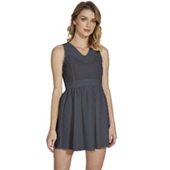 Anchor Grey	 - 	sleeveless High Waist Mini Dress