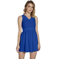 Princess Blue	 - 	sleeveless High Waist Mini Dress