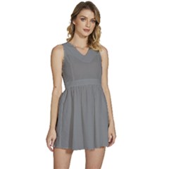 Lava Grey	 - 	sleeveless High Waist Mini Dress by ColorfulDresses