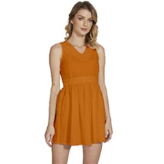 Sedona Orange	 - 	sleeveless High Waist Mini Dress