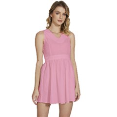 Nadeshilo Pink	 - 	sleeveless High Waist Mini Dress